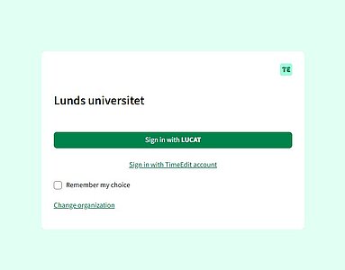 Bilden visar rutan för SSO-inloggning