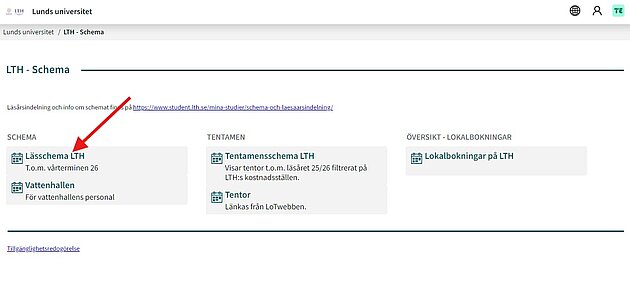 Sidan visar en TimeEdit ingång