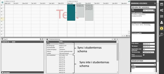 Vad syns i schemana och inte