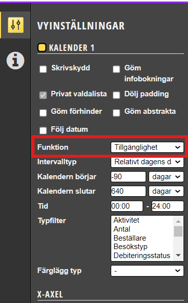 Bilden visar funktionen tillgänglighet